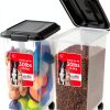 IRIS USA Pet Food Storage Container Airtight 2-Pack Black-0