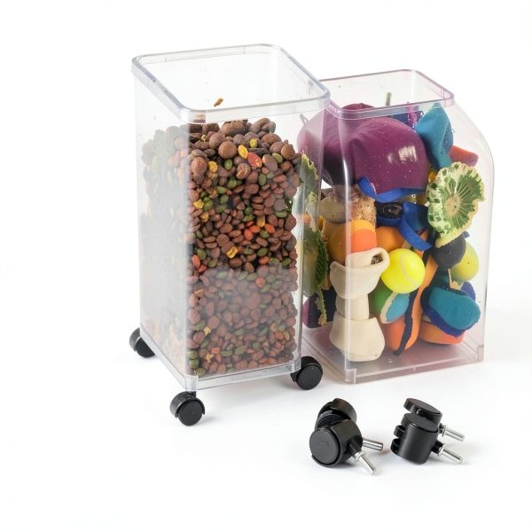 IRIS USA Pet Food Storage Container Airtight 2-Pack Black-8