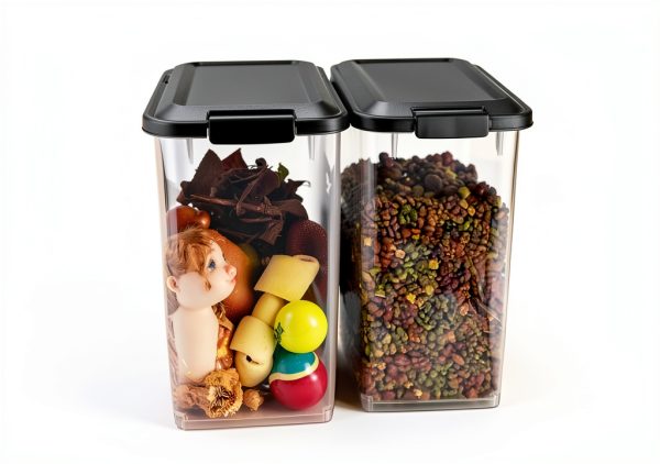 IRIS USA Pet Food Storage Container Airtight 2-Pack Black-3