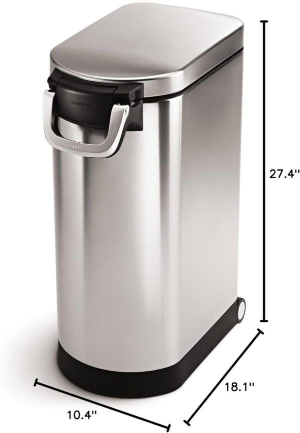 simplehuman Pet Food Container Airtight Stainless Steel-7