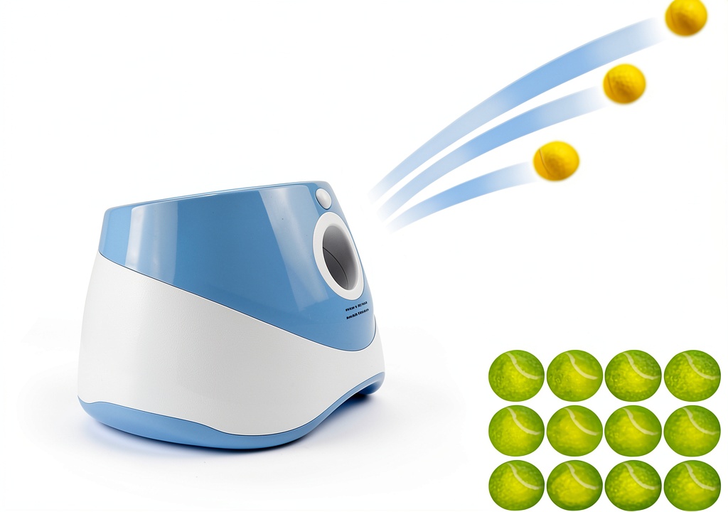 RERBIO automatic dog ball launcher in use outdoors