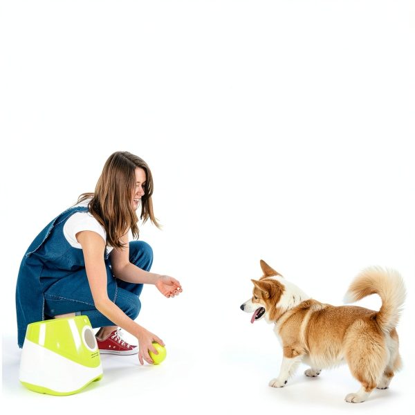 RERBIO Automatic Dog Ball Launcher Small Dogs Adjustable-2