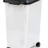 IRIS USA Pet Food Storage Container Airtight 2-Pack Black-1