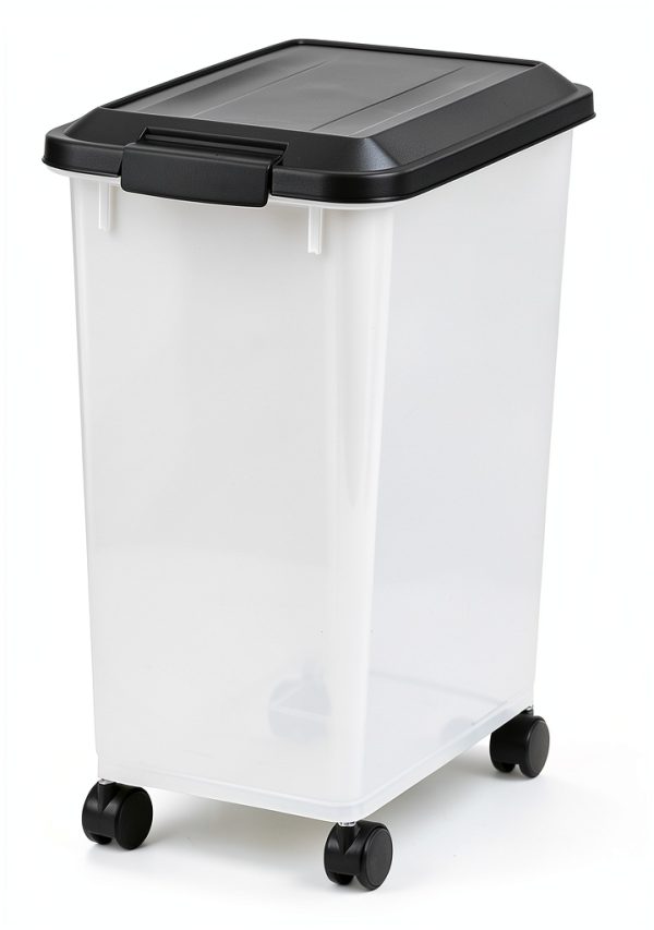 IRIS USA Pet Food Storage Container Airtight 2-Pack Black-1