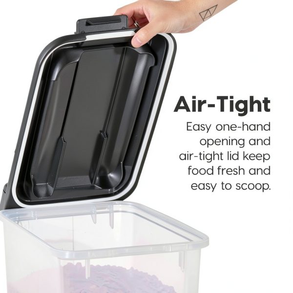 IRIS USA Pet Food Storage Container Airtight 2-Pack Black-4