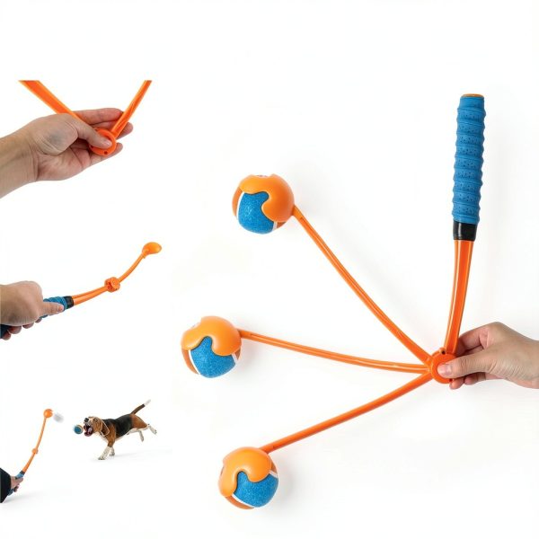 ALL FOR PAWS Dog Ball Launcher Foldable Design Hands Free-1