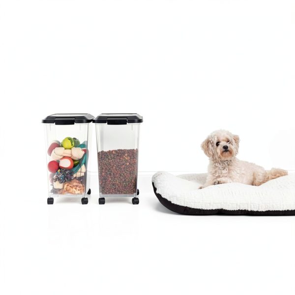 IRIS USA Pet Food Storage Container Airtight 2-Pack Black-9