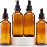 Amber Glass Dropper Bottle 4oz YIZHAO Tincture UV Protection 4 Pack-0
