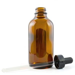 GreenHealth 4 oz amber glass bottle with glass dropper UV Protective-0