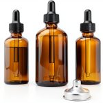 Amber Glass Dropper Bottle 4 Pcs Set LXLOVESM 1oz and 2oz with Funnels-0